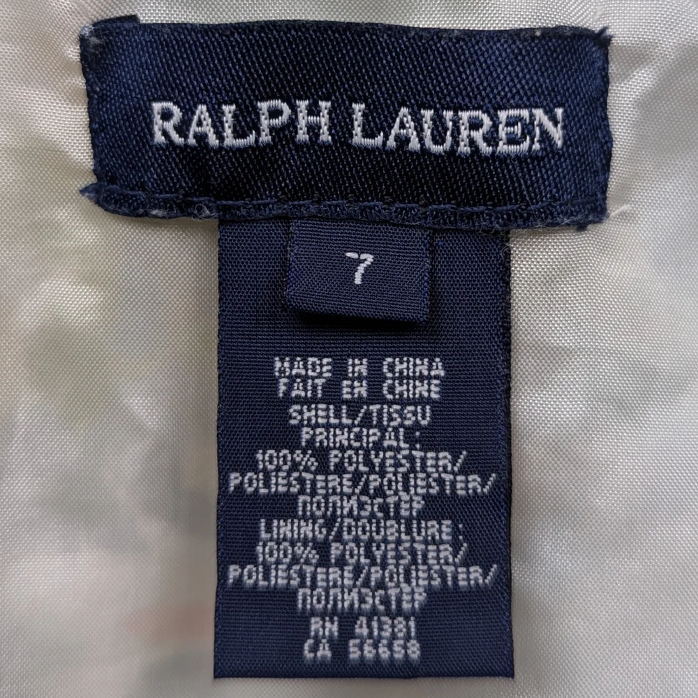Ralph Lauren Chiffon Dress Watercolor Floral Ruffle Flutter Sleeve Cottagecore 7